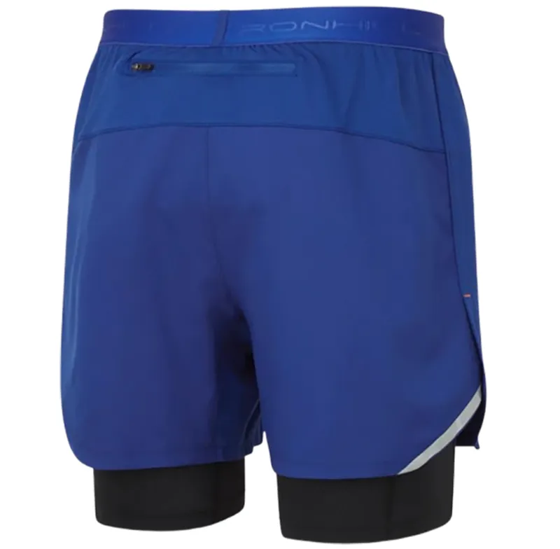 Ronhill Men's Tech 5 inch Twin Shorts Ocean/Black-1