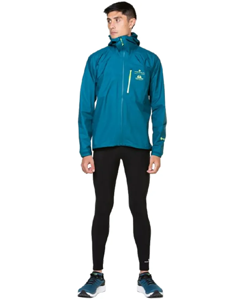 Ronhill Men's Tech Gore-Tex Mercurial Jacket Deep Teal/Acid-4