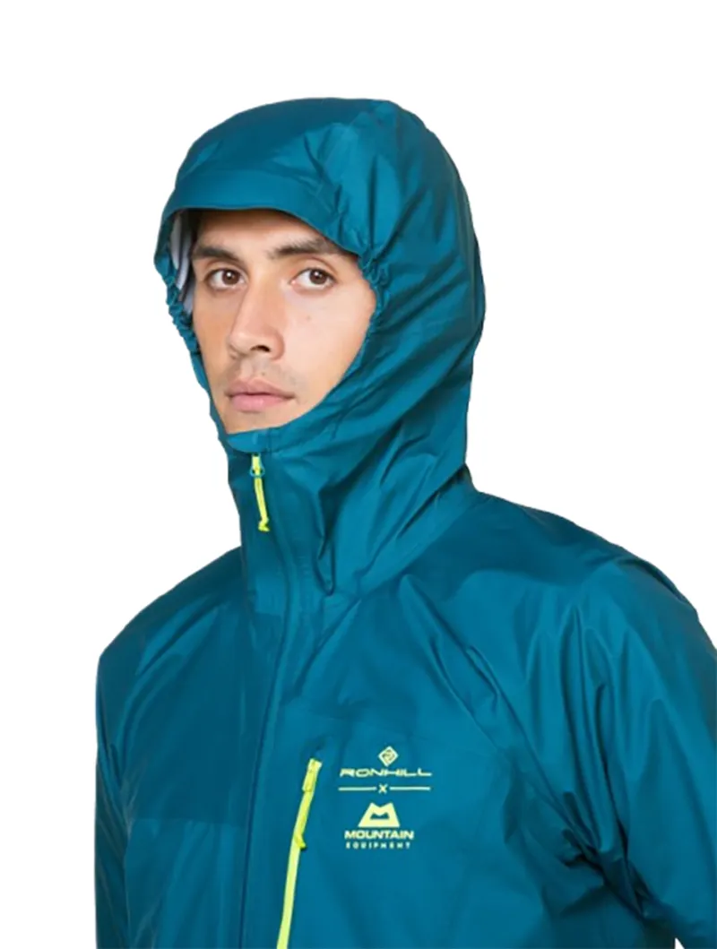 Ronhill Men's Tech Gore-Tex Mercurial Jacket Deep Teal/Acid-3