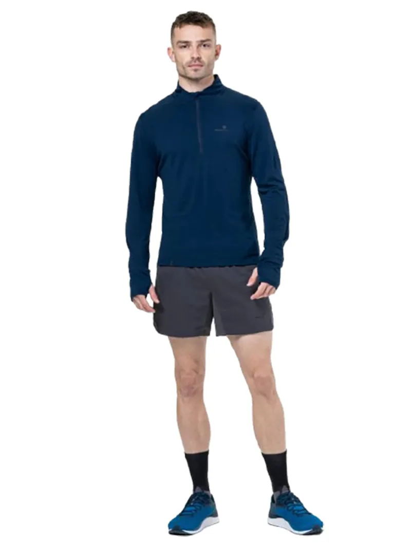 Ronhill Men's Tech Merino 1/2 Zip Dark Navy/Oxide-2