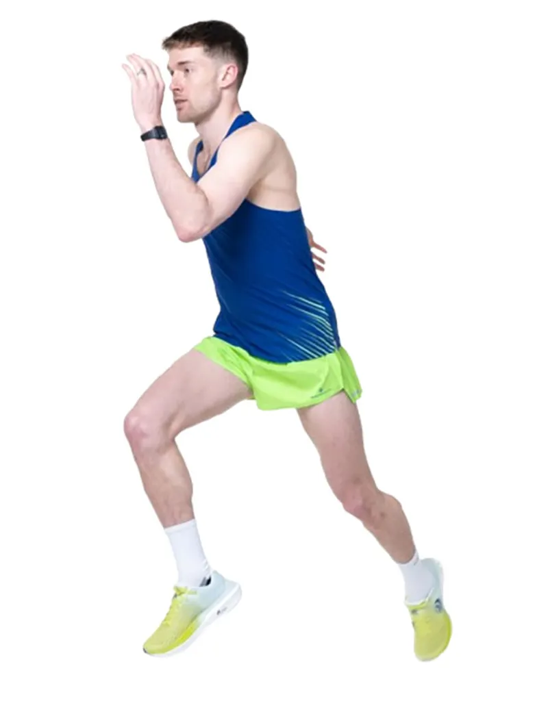 Ronhill Men's Tech Race Short Fluo Green/Dark Cobalt-6