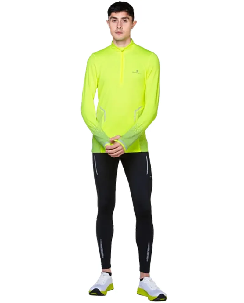 Ronhill Men's Tech Reflect 1/2 Zip Fluo Yellow/Reflect-4