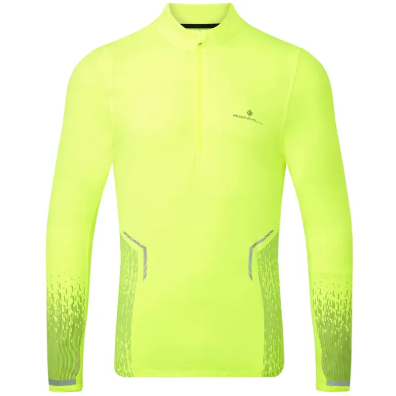 Ronhill Men's Tech Reflect 1/2 Zip Fluo Yellow/Reflect
