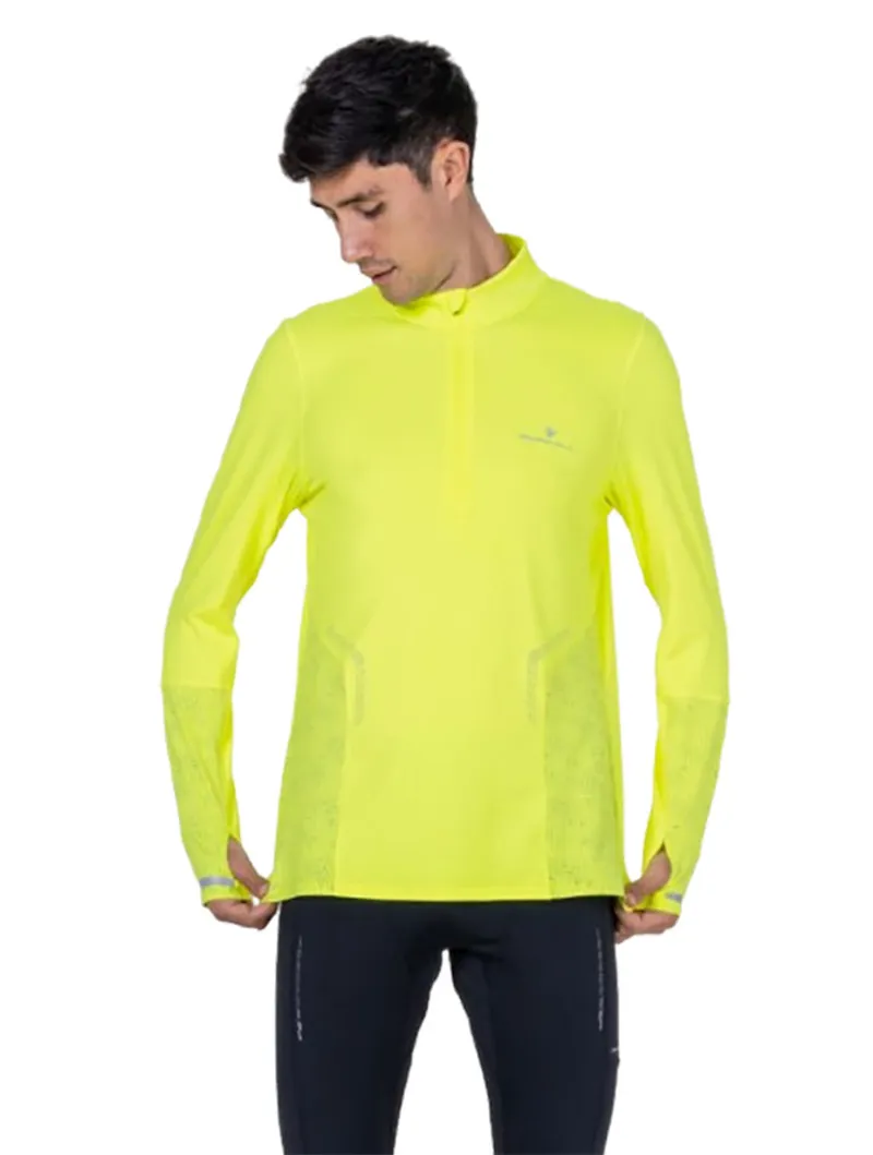 Ronhill Men's Tech Reflect 1/2 Zip Fluo Zest/Reflect-6