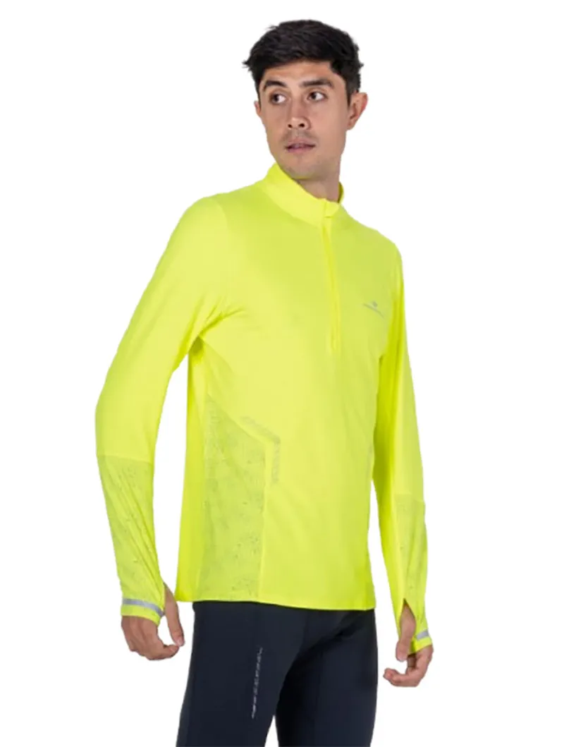 Ronhill Men's Tech Reflect 1/2 Zip Fluo Zest/Reflect-4