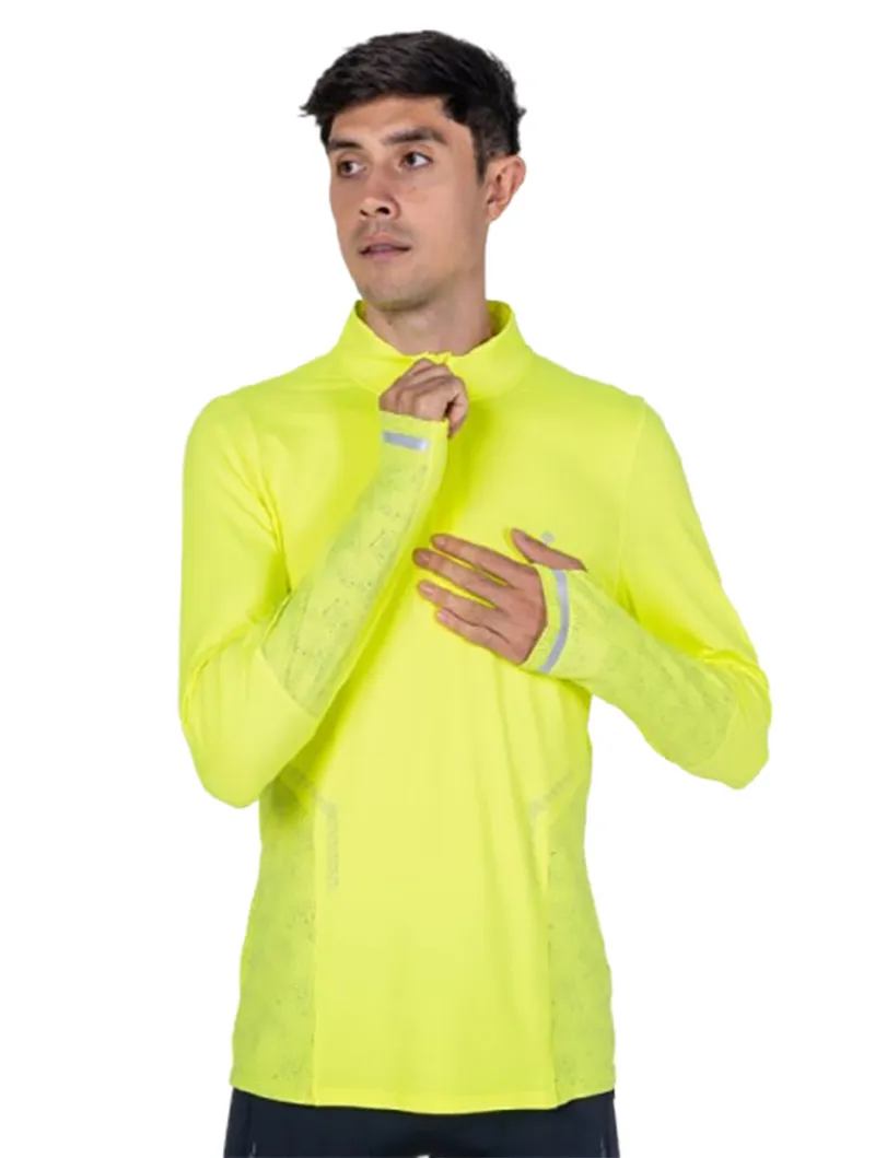 Ronhill Men's Tech Reflect 1/2 Zip Fluo Zest/Reflect-2
