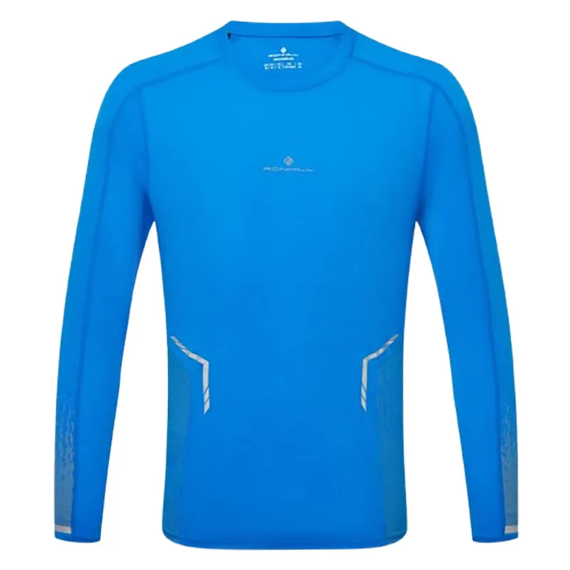 Ronhill Men's Tech Reflect L/S Tee ElecBlueMarl/Reflect