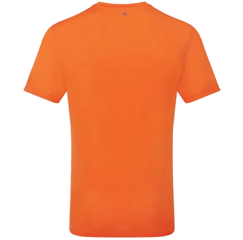 Ronhill Men's Tech S/S Tee Cardinal Orange/Ocean-1