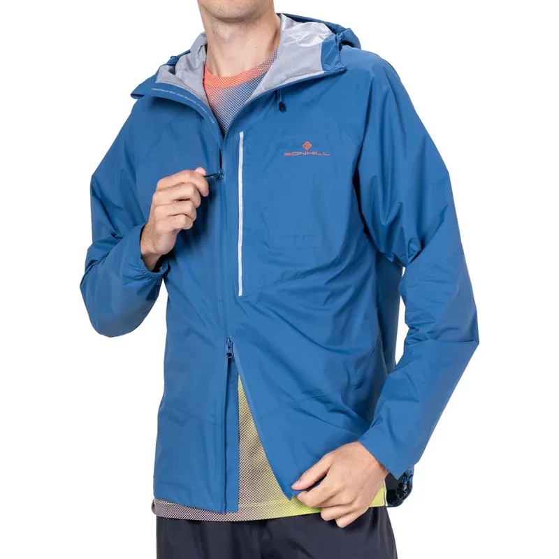 Ronhill Men's Tech Storm Jacket Glacier/Ronhill Red-5