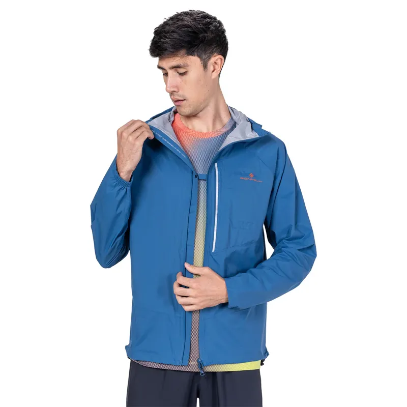 Ronhill Men's Tech Storm Jacket Glacier/Ronhill Red-8