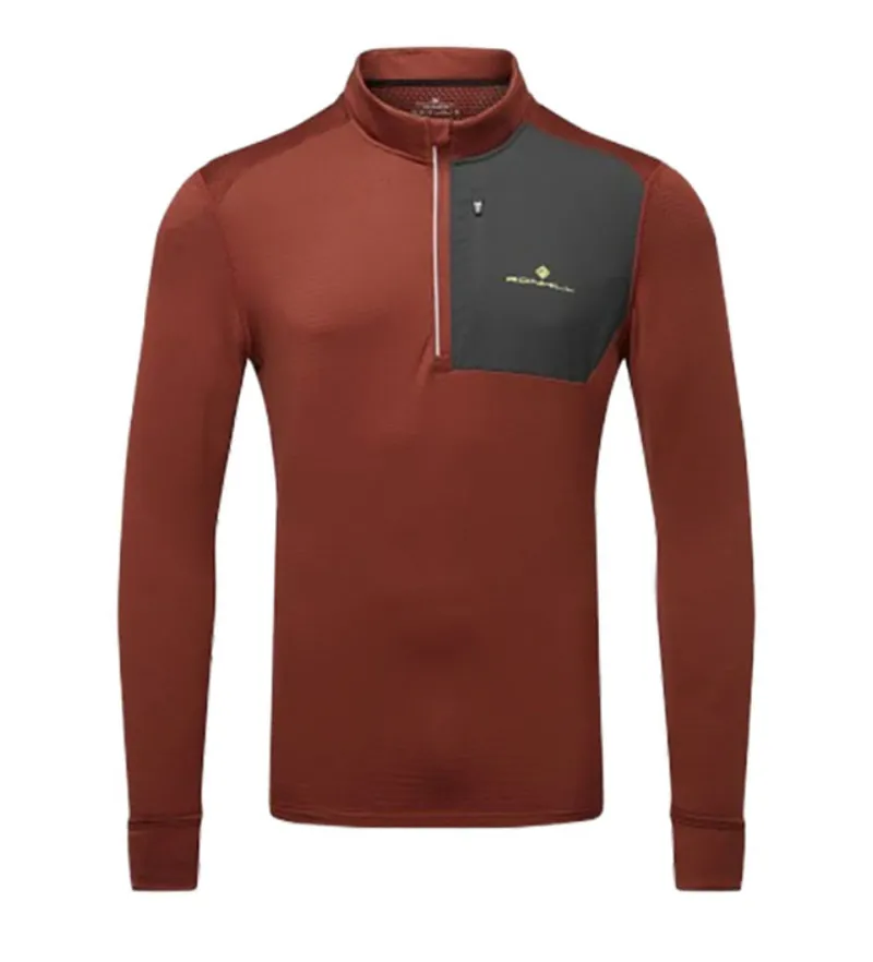 Ronhill Men's Tech Winter 1/2 Zip Chesnut/Oxide