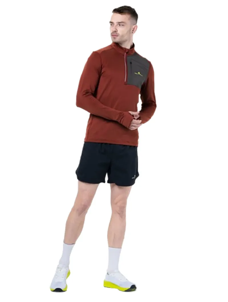 Ronhill Men's Tech Winter 1/2 Zip Chesnut/Oxide-2