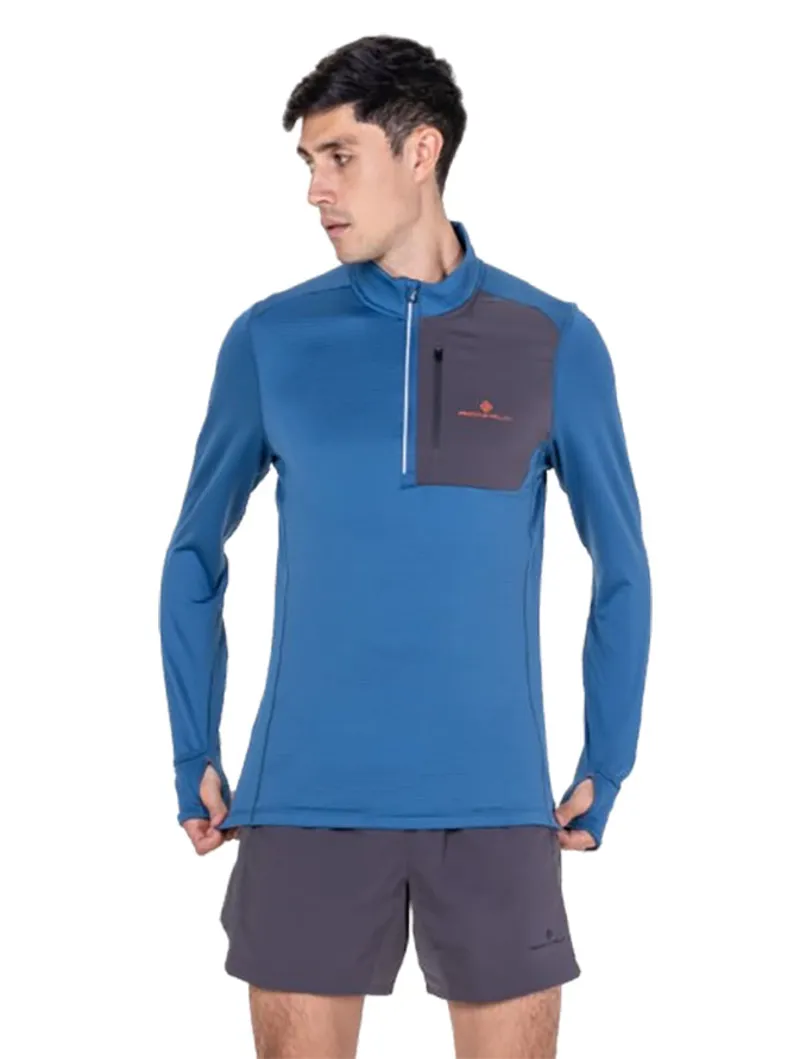 Ronhill Men's Tech Winter 1/2 Zip Glacier/Oxide-2