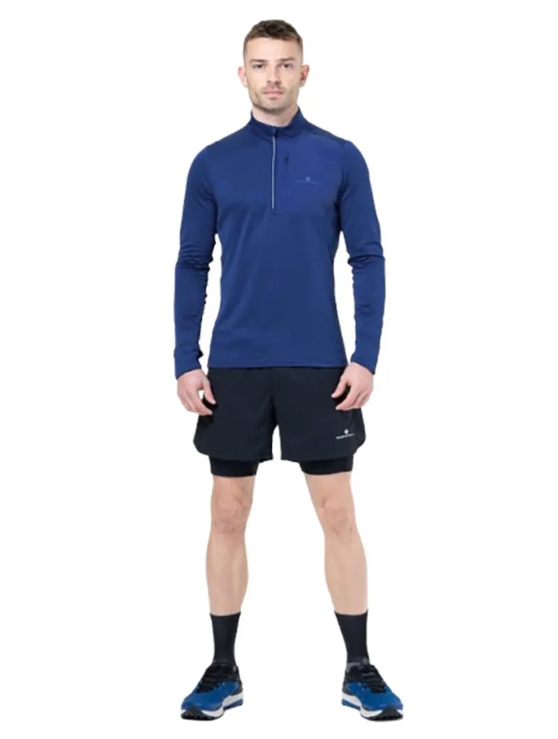 Ronhill Men's Tech Winter 1/2 Zip Ocean/Electric Blue-2