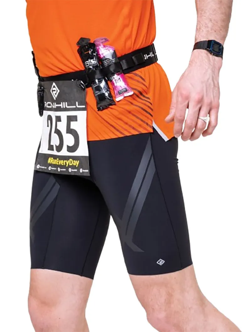 Ronhill Race Number Belt All Black-2