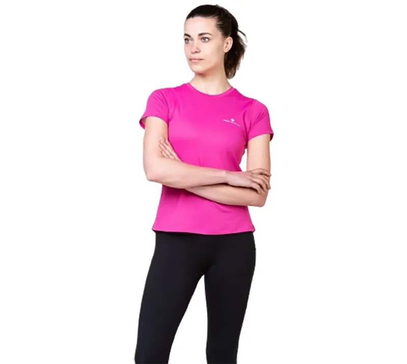 Ronhill Women's Core S/S Tee Razzmatazz/Bright White-3