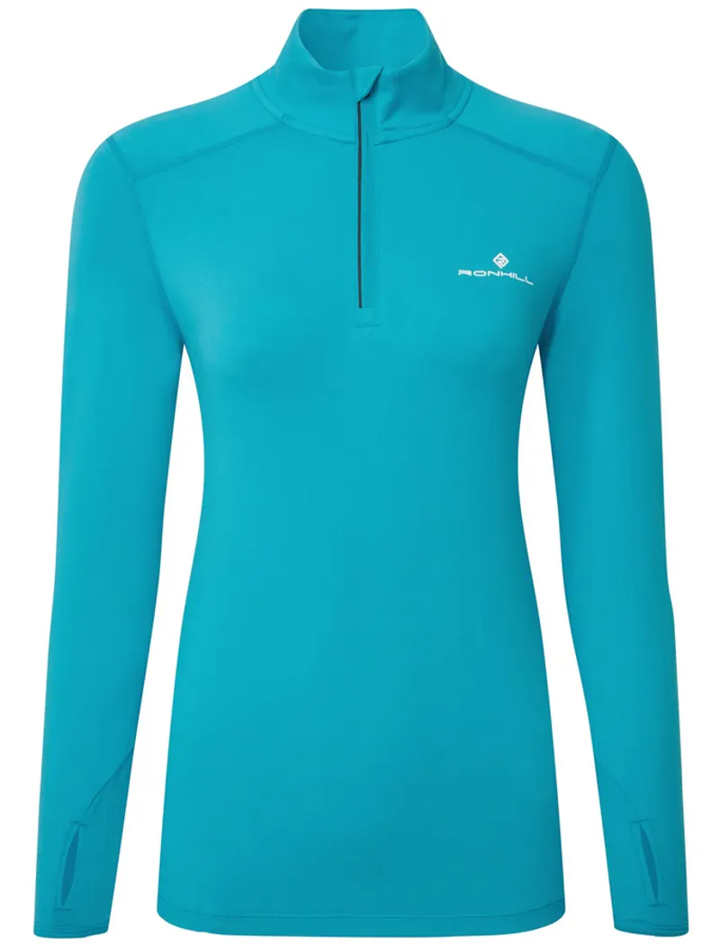 Ronhill Women's Core Thermal 1/2 Zip Azure/Bright White