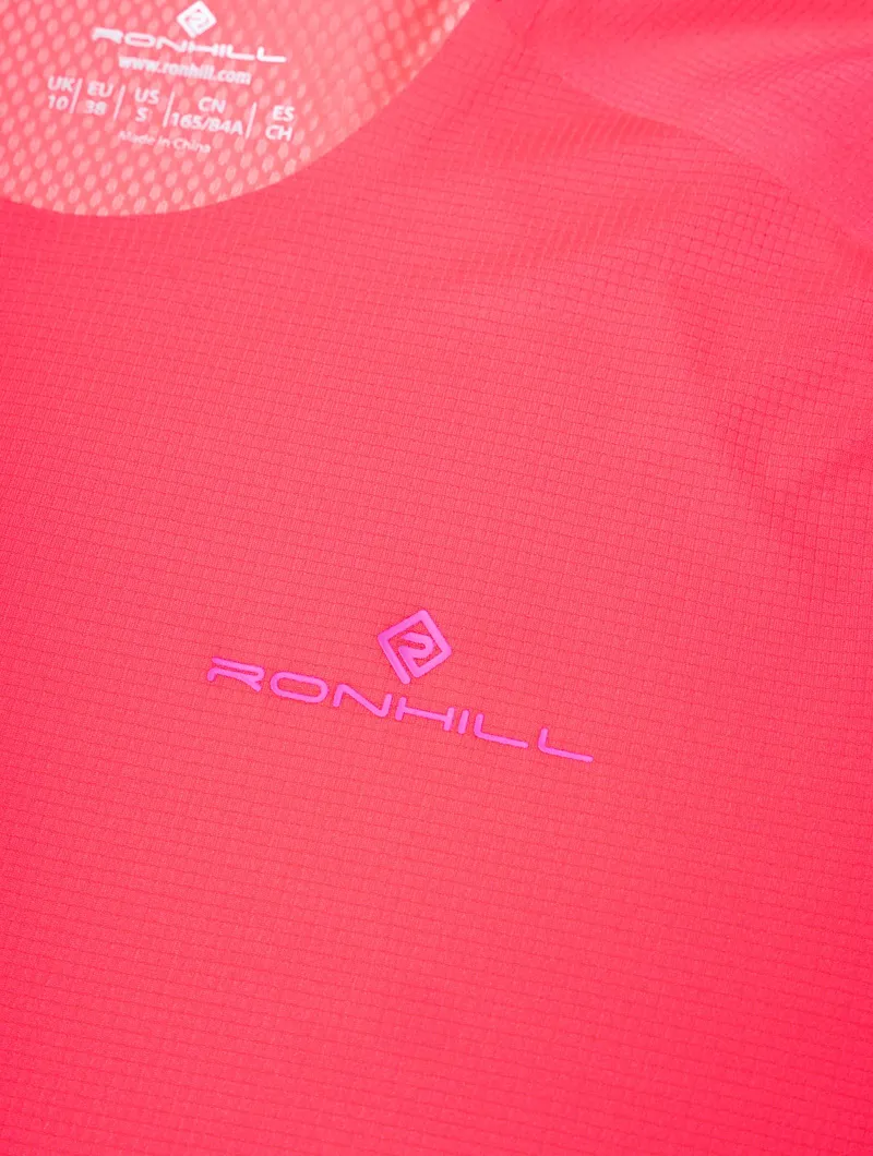 Ronhill Women's Tech Race S/S Tee Sunset/Razzmatazz-7
