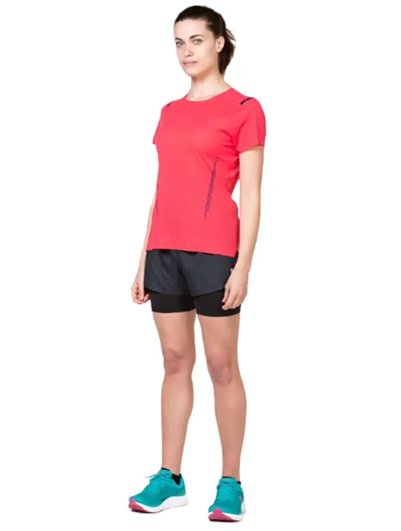 Ronhill Women's Tech Race S/S Tee Sunset/Razzmatazz-5