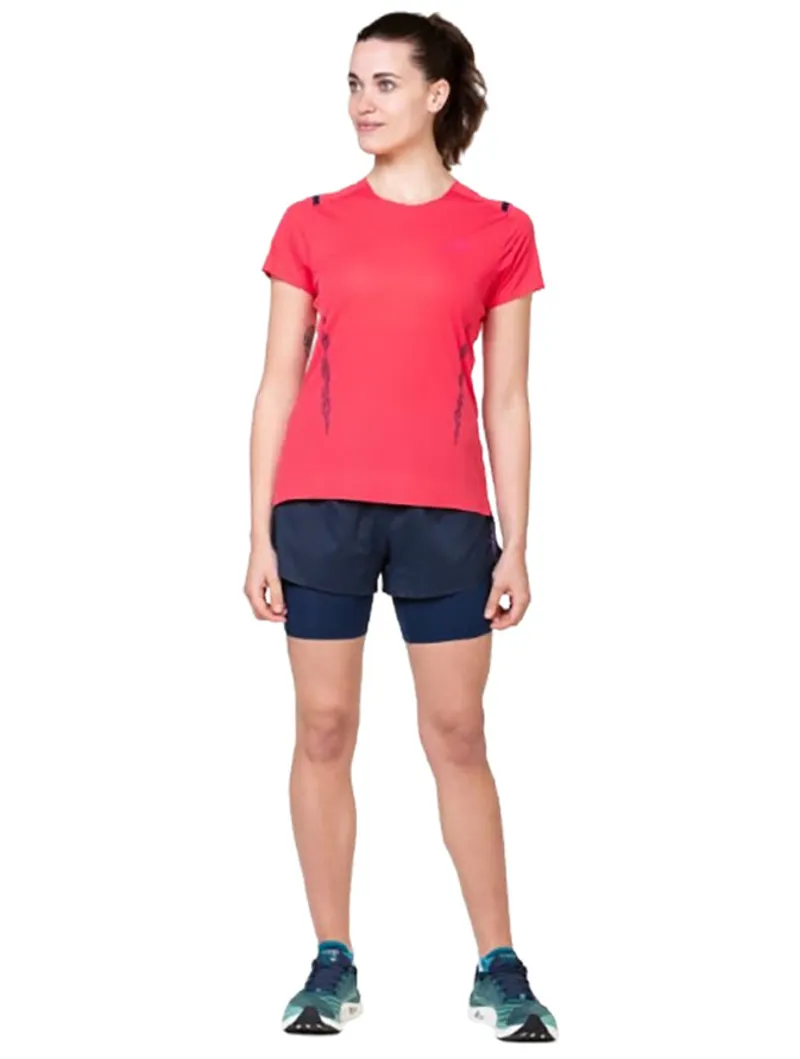 Ronhill Women's Tech Race S/S Tee Sunset/Razzmatazz-2