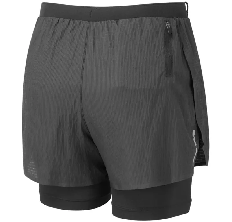 Ronhill Women's Tech Race Twin Short All Black-1