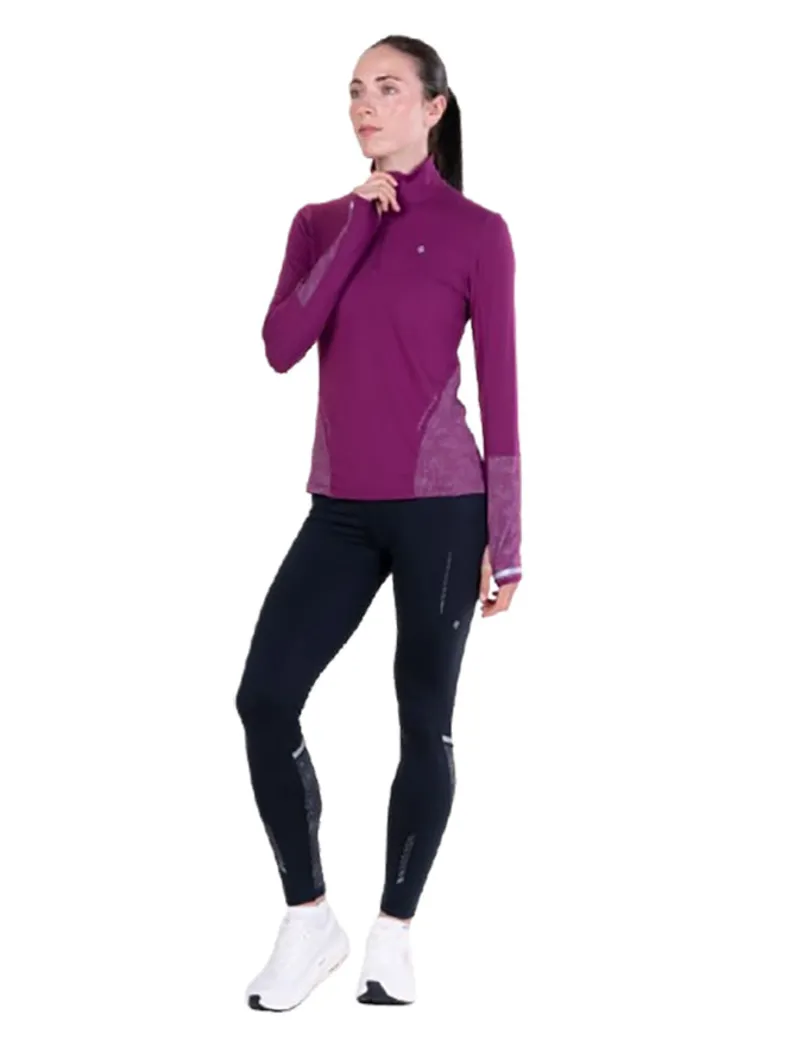 Ronhill Women's Tech Reflect 1/2 Zip Blackcurrant/Reflect-4