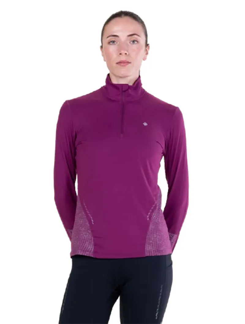 Ronhill Women's Tech Reflect 1/2 Zip Blackcurrant/Reflect-2