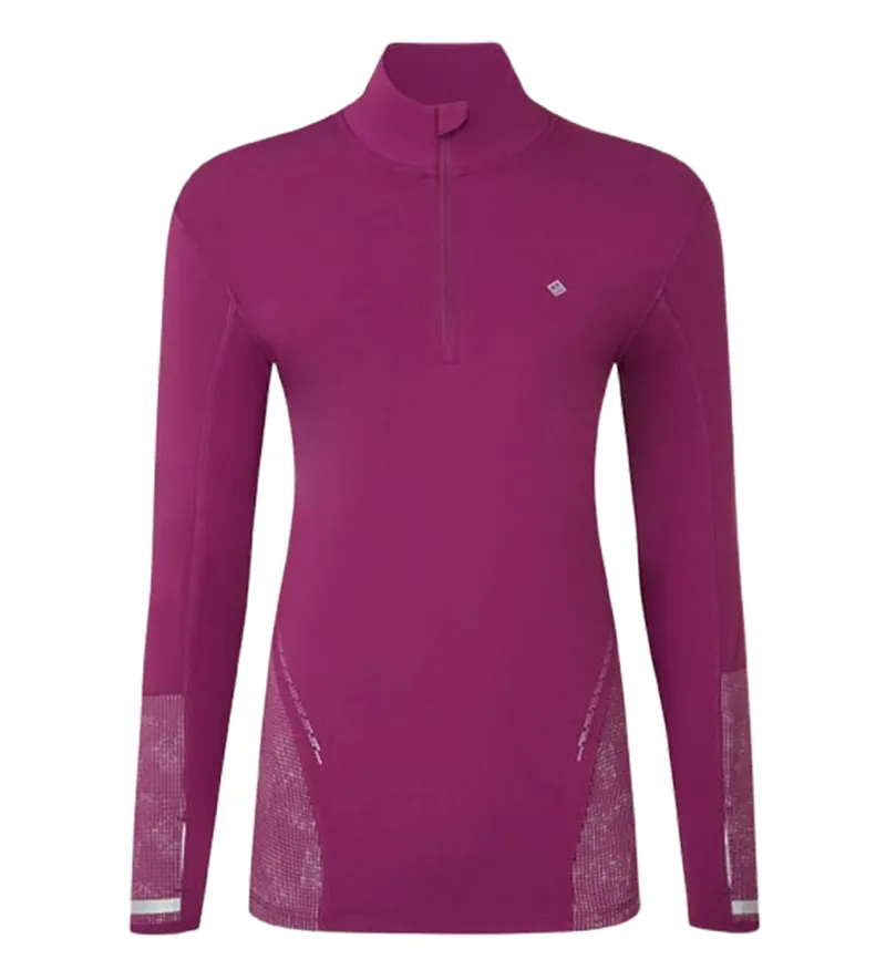 Ronhill Women's Tech Reflect 1/2 Zip Blackcurrant/Reflect