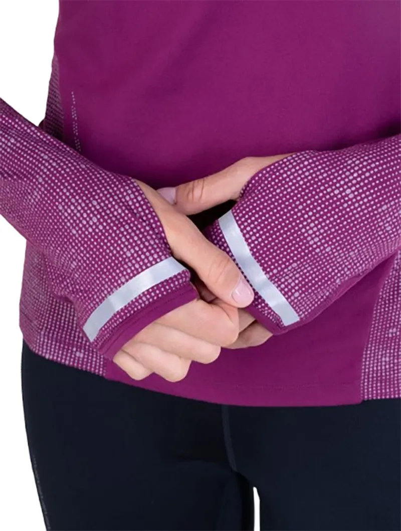 Ronhill Women's Tech Reflect 1/2 Zip Blackcurrant/Reflect-9