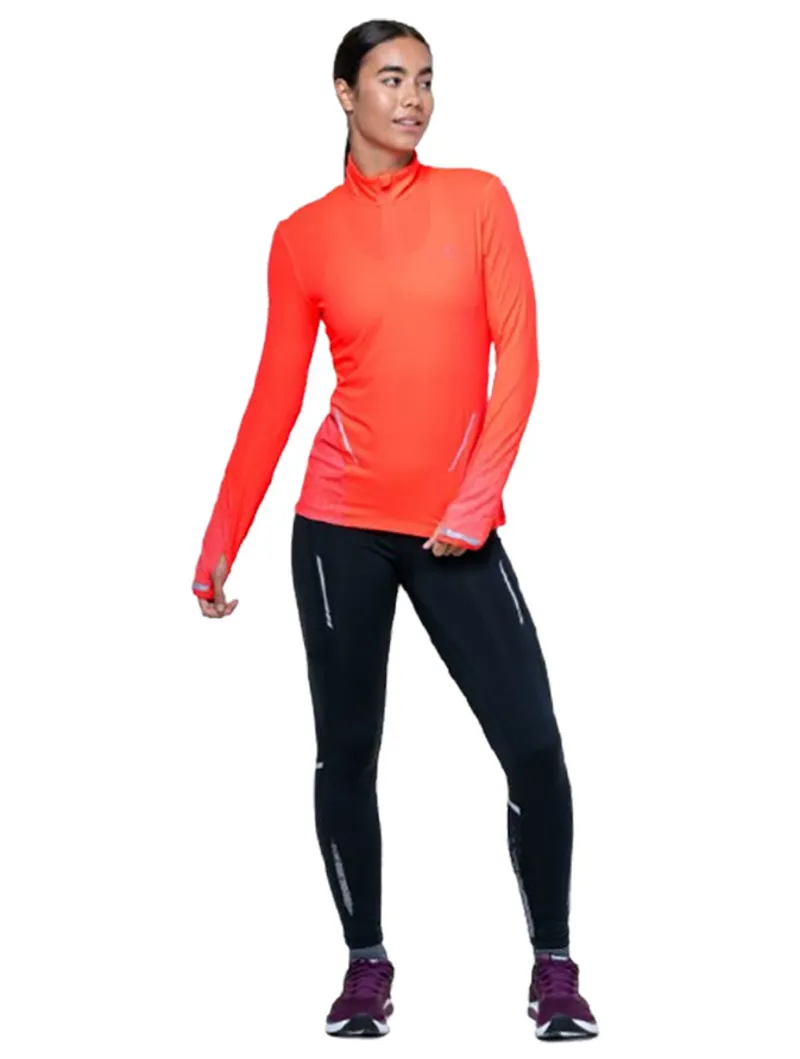 Ronhill Women's Tech Reflect 1/2 Zip Hot Coral/Reflect-4
