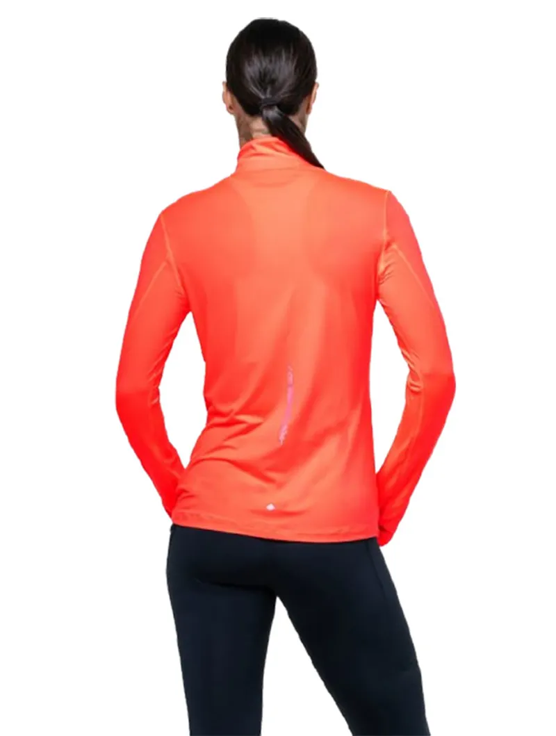 Ronhill Women's Tech Reflect 1/2 Zip Hot Coral/Reflect-3