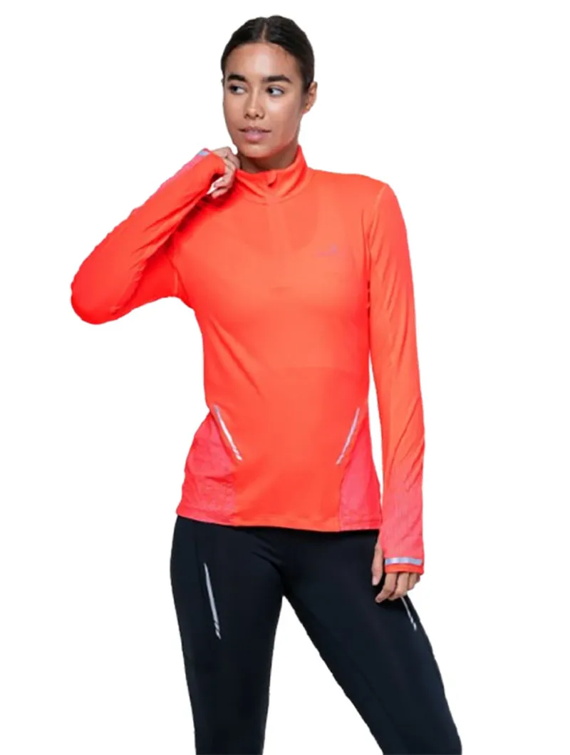Ronhill Women's Tech Reflect 1/2 Zip Hot Coral/Reflect-2