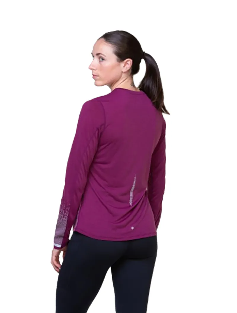 Ronhill Women's Tech Reflect L/S Tee Blackcurrant/Reflect-4