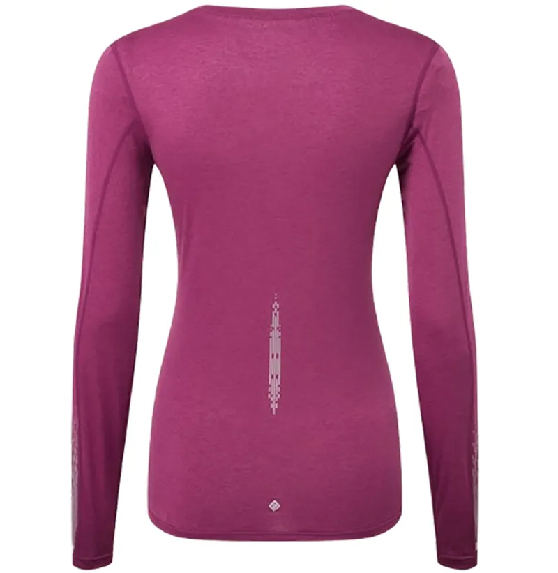 Ronhill Women's Tech Reflect L/S Tee Blackcurrant/Reflect-1