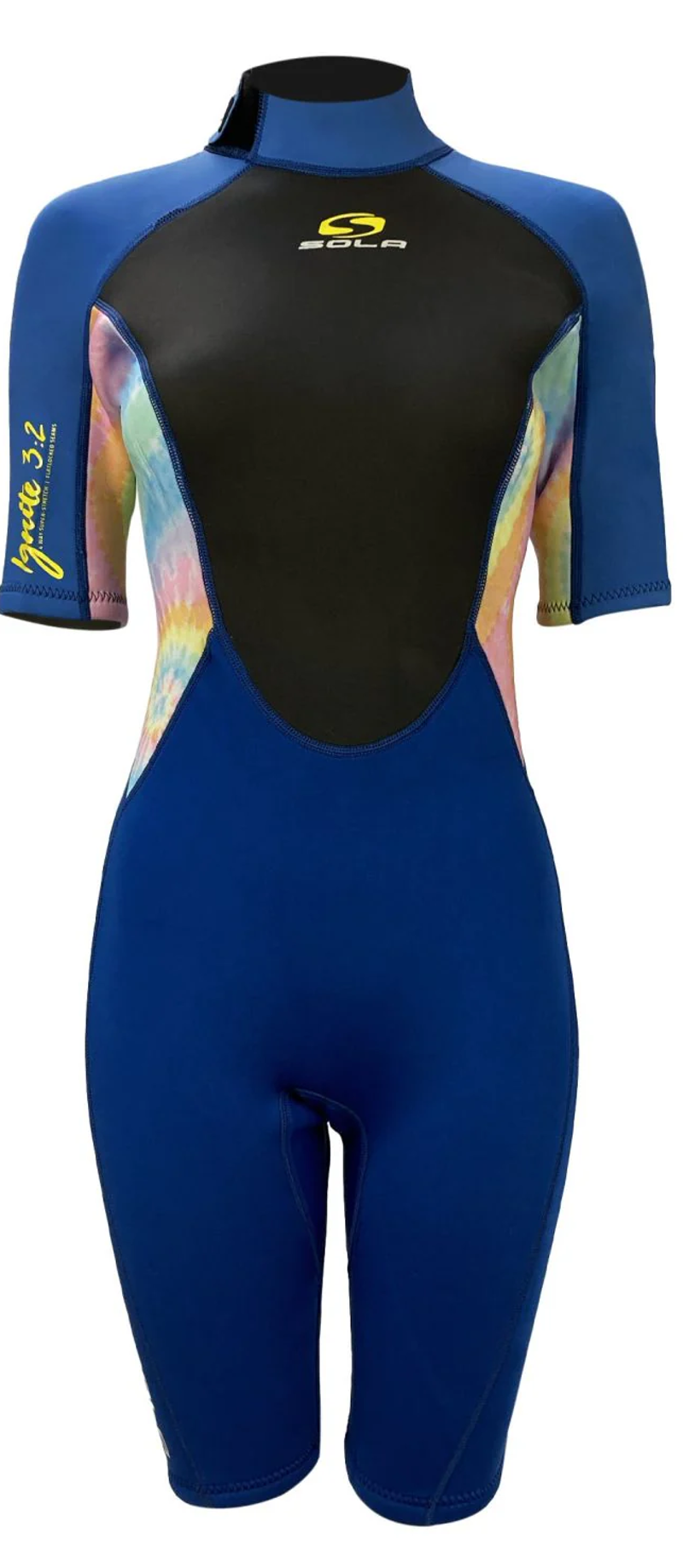 Sola Women's Ignite 3/2 Shortie Wetsuit Blue/Tie Dye
