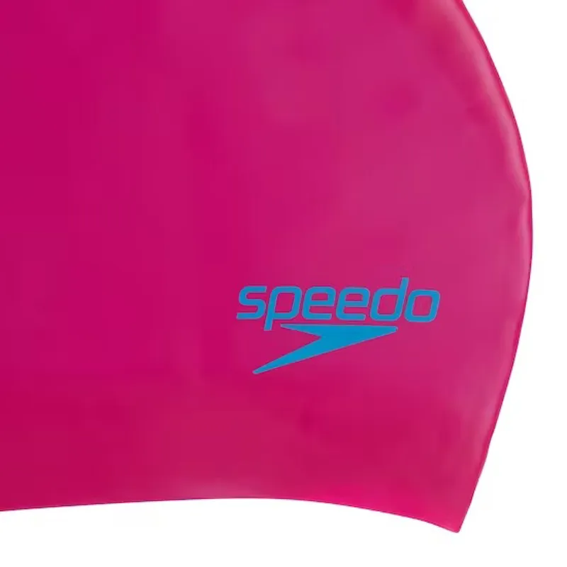 Speedo Junior Long Hair Cap - Pink/Blue-1