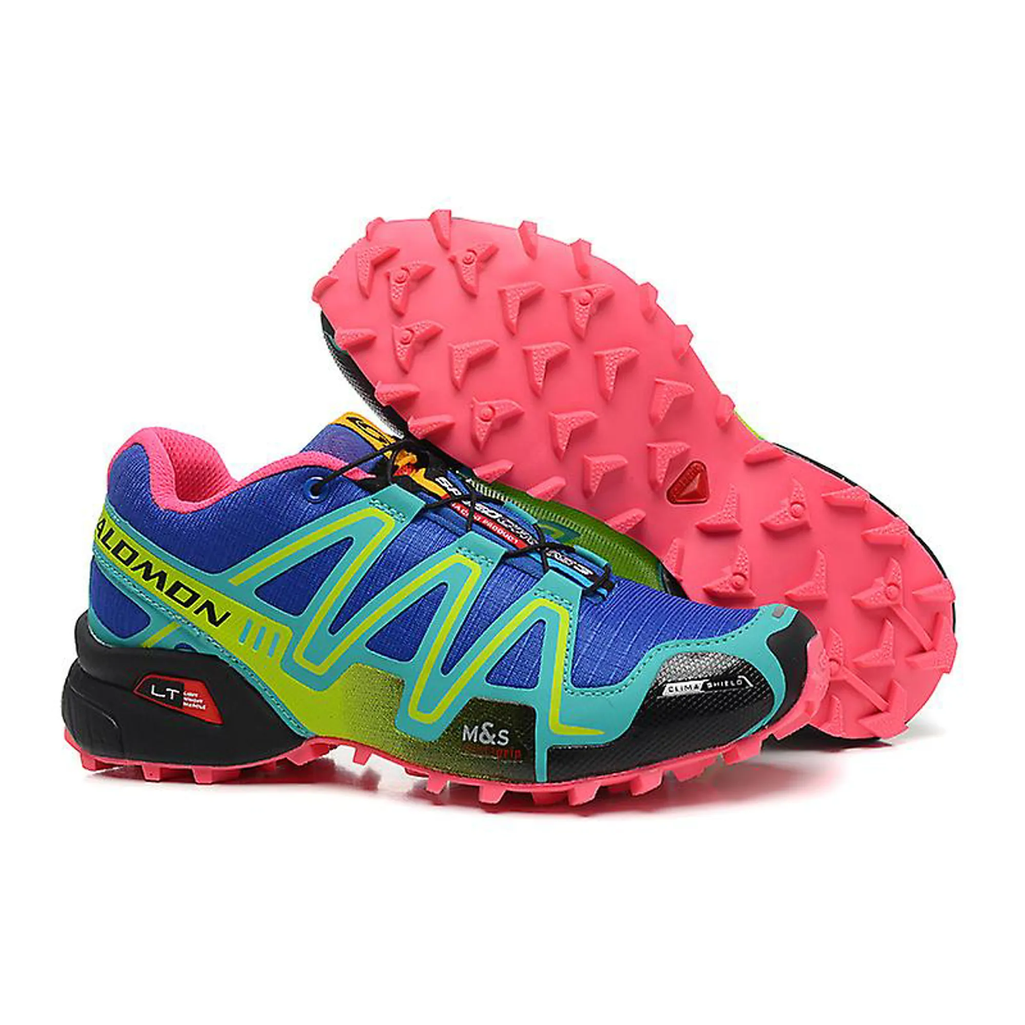 Salomon Women's Speedcross Shoe in Size UK Blue/Pink
