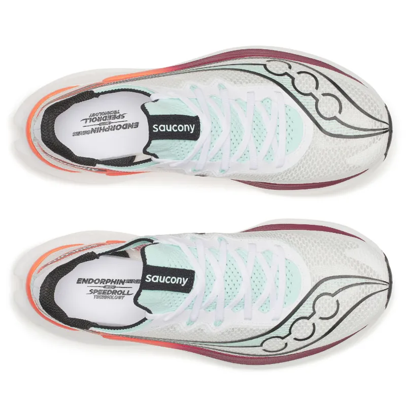 Saucony Men's Endorphin Pro 5 White/Crimson-4