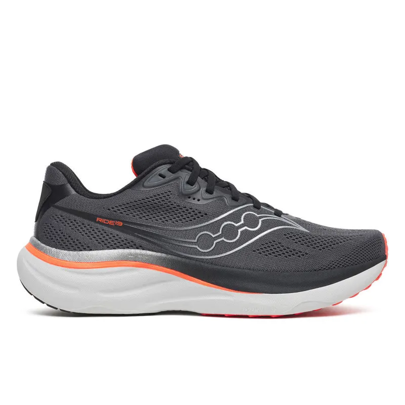 Saucony Men's Ride 19 Carbon/Black