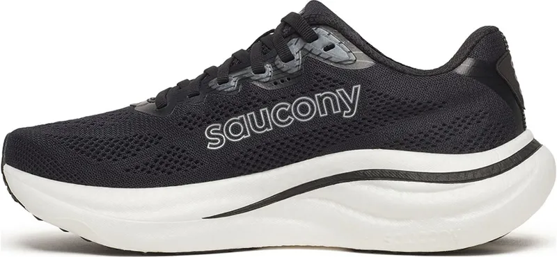 Saucony Men's Ride 19 Wide Black/Silver-1