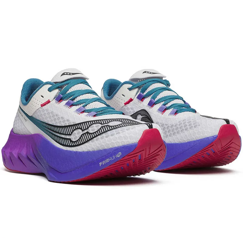 Saucony Women's Endorphin Pro 4 White/Shadow-2