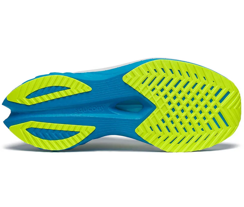 Saucony Women's Endorphin Speed 4 White/Vizblue-5