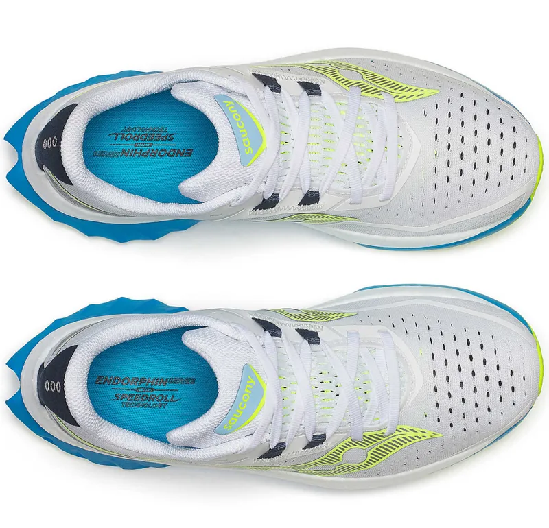 Saucony Women's Endorphin Speed 4 White/Vizblue-4