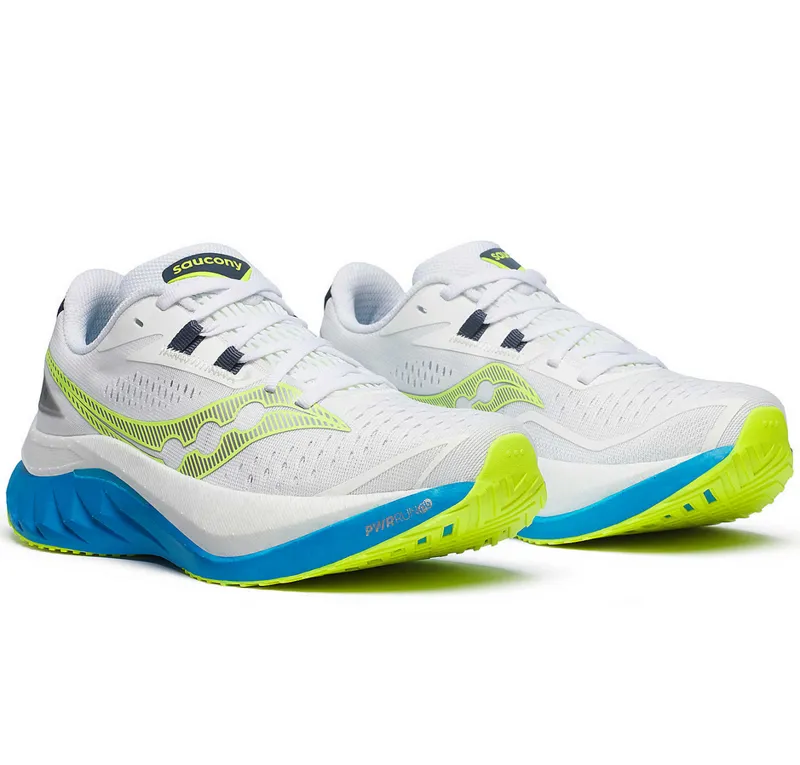 Saucony Women's Endorphin Speed 4 White/Vizblue-2