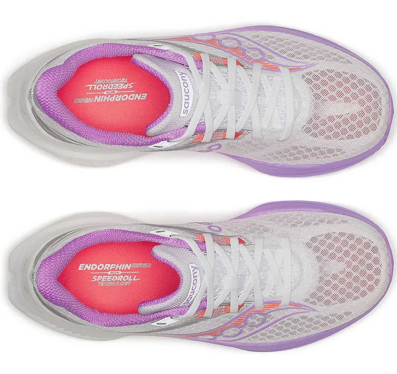 Saucony Women's Endorphin Speed 5 White/Crocus-4
