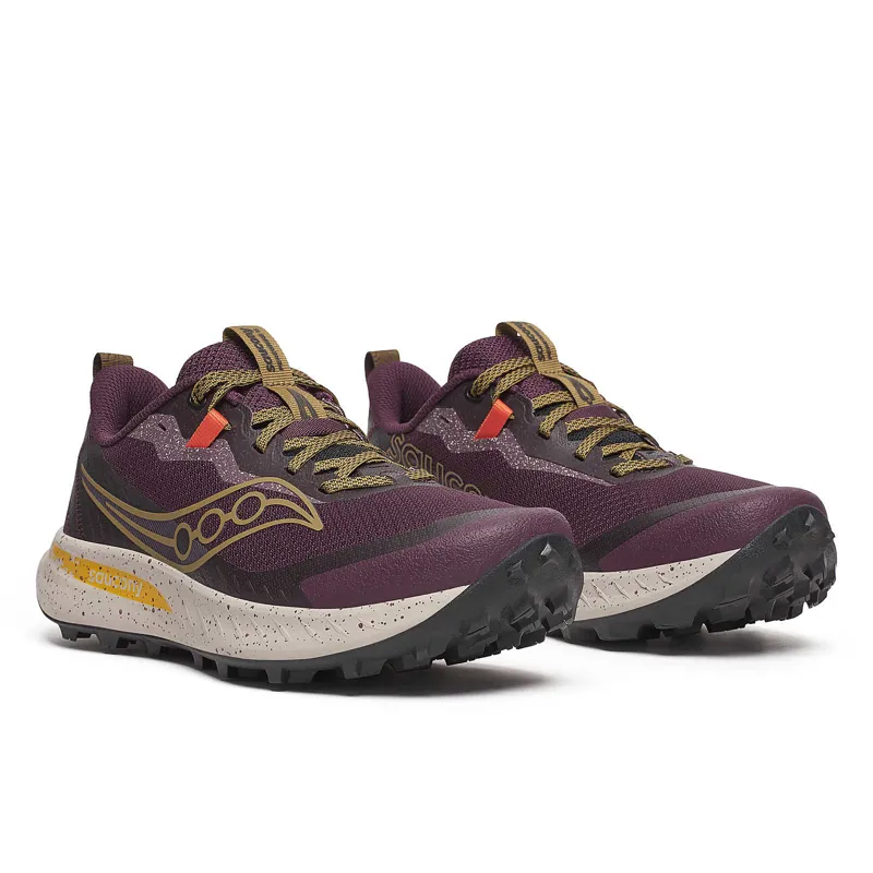 Saucony Women's Peregrine 15 Wine/Kodiak Trail Running Shoes-2