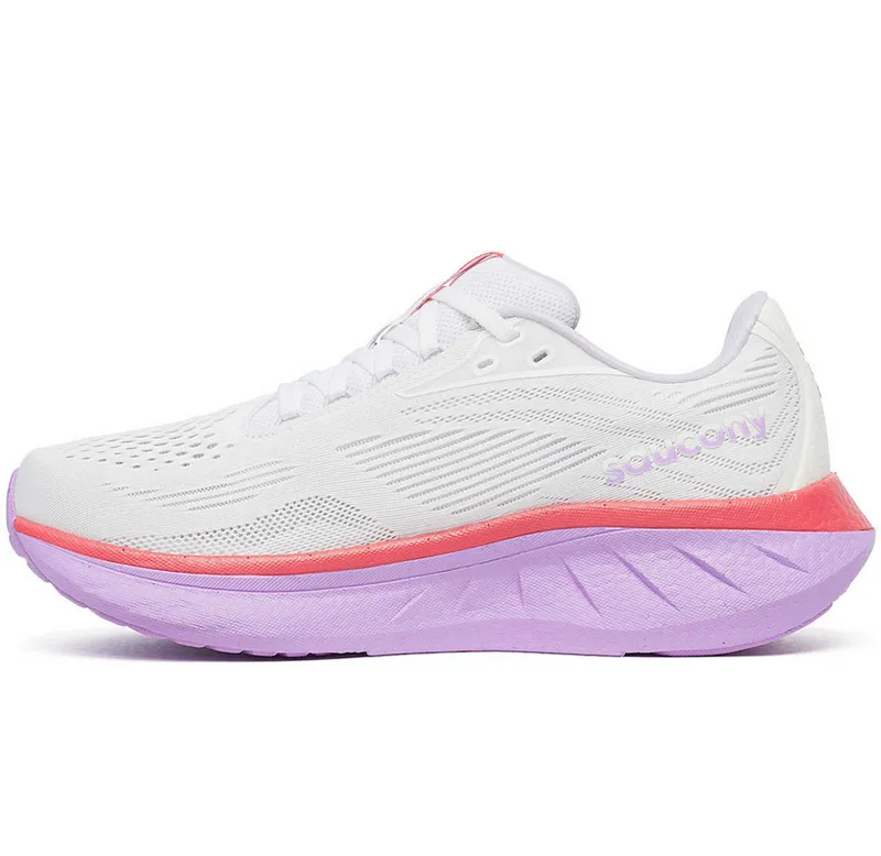 Saucony Women's Ride 18 White/Coral-1
