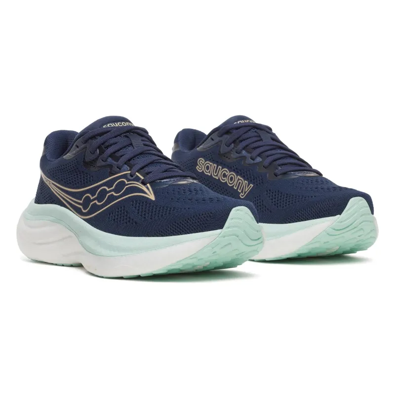 Saucony Women's Ride 19 Navy/Aqua-2