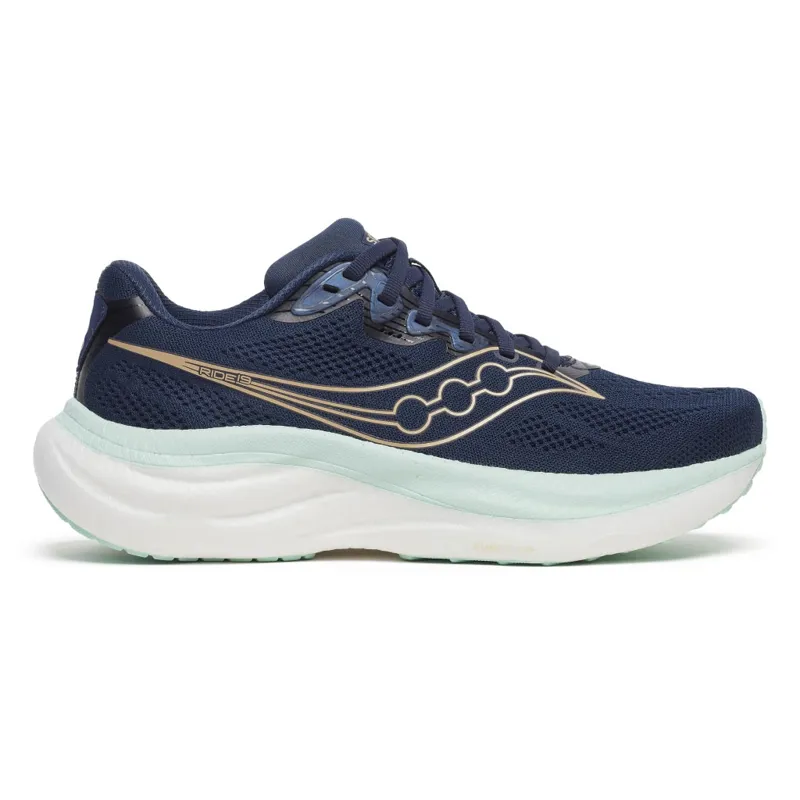 Saucony Women's Ride 19 Navy/Aqua