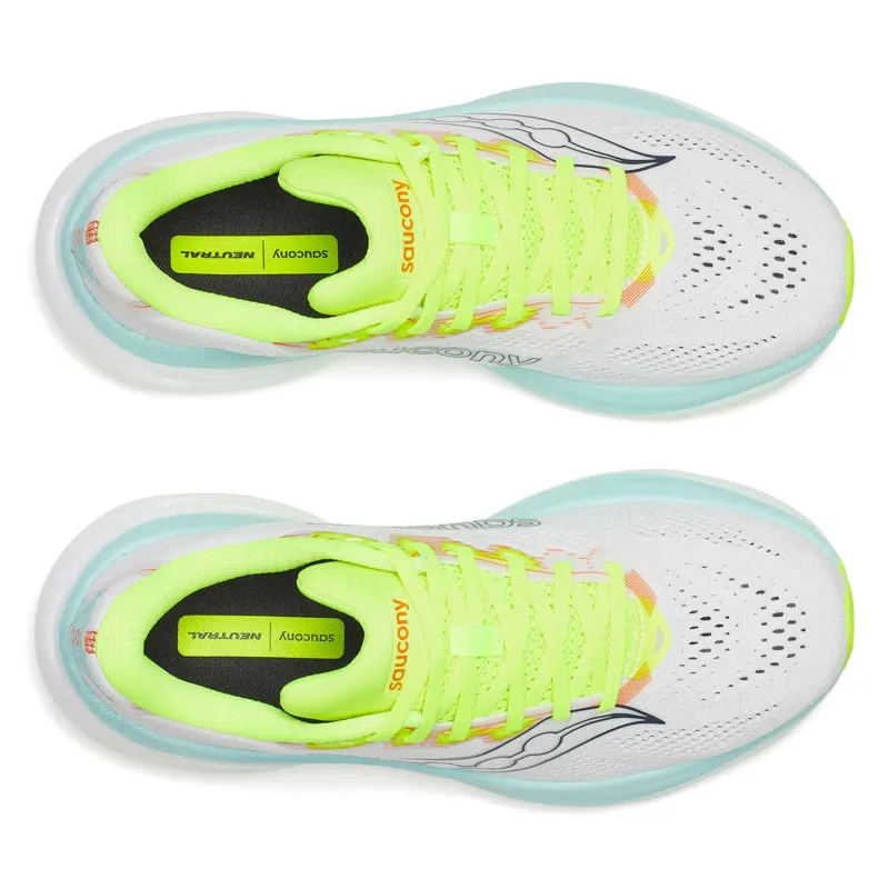 Saucony Women's Ride 19 White/Splash-4
